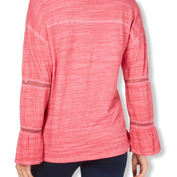 Style & Co Tiered Sleeve Button-Up Top - Picture 3 of 6